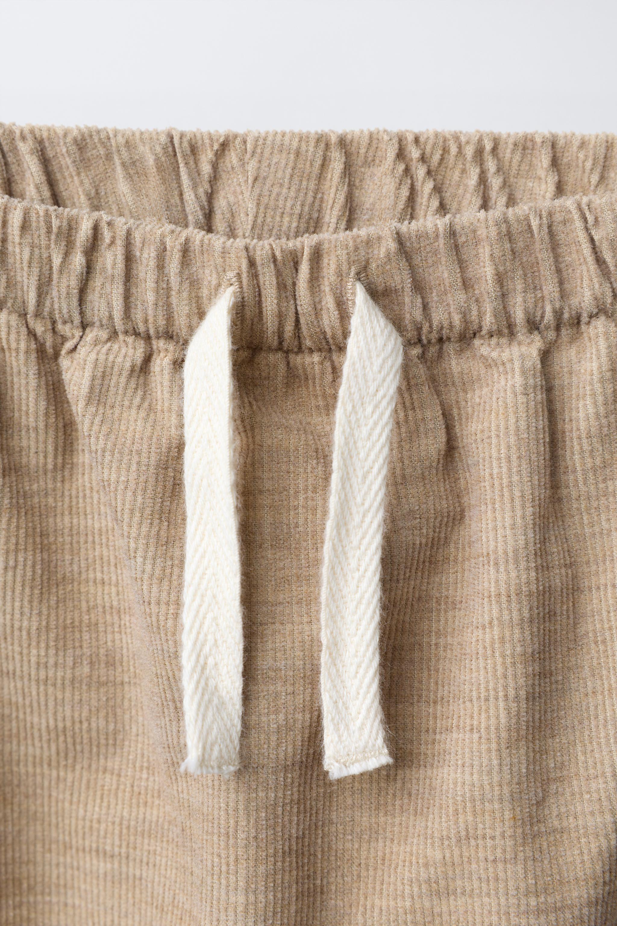 PANTALON EN VELOURS CÔTELÉ FIN DOUBLÉ